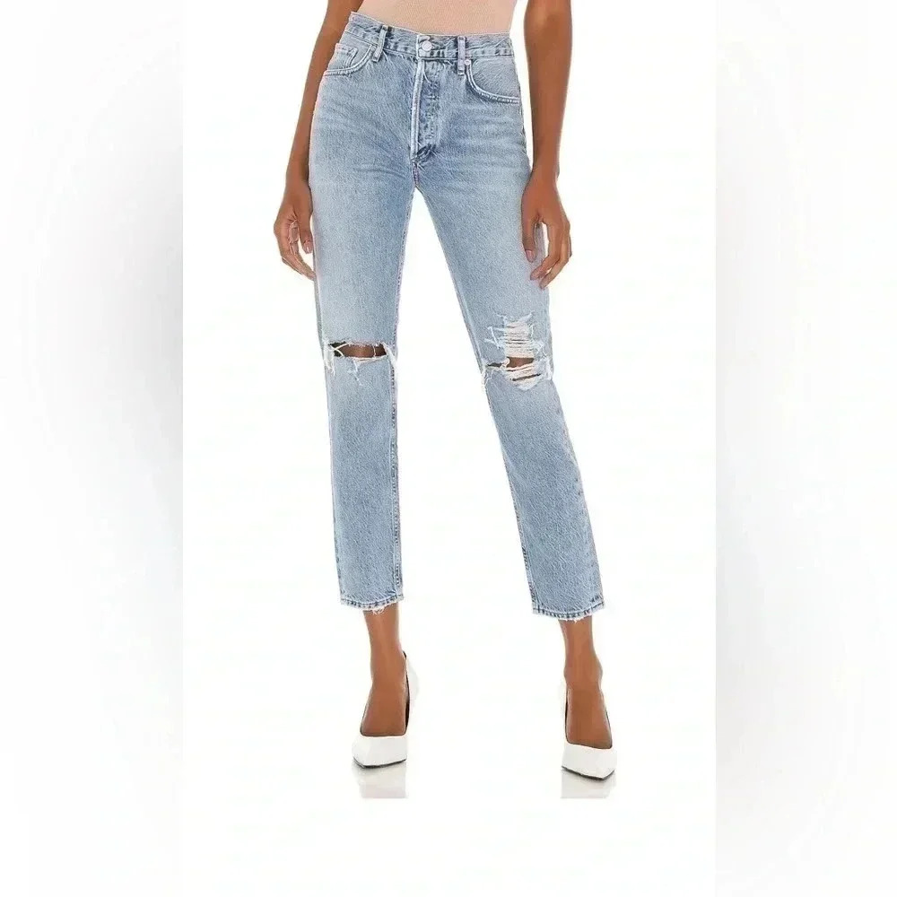 Agolde jamie high rise classic jeans in spectator